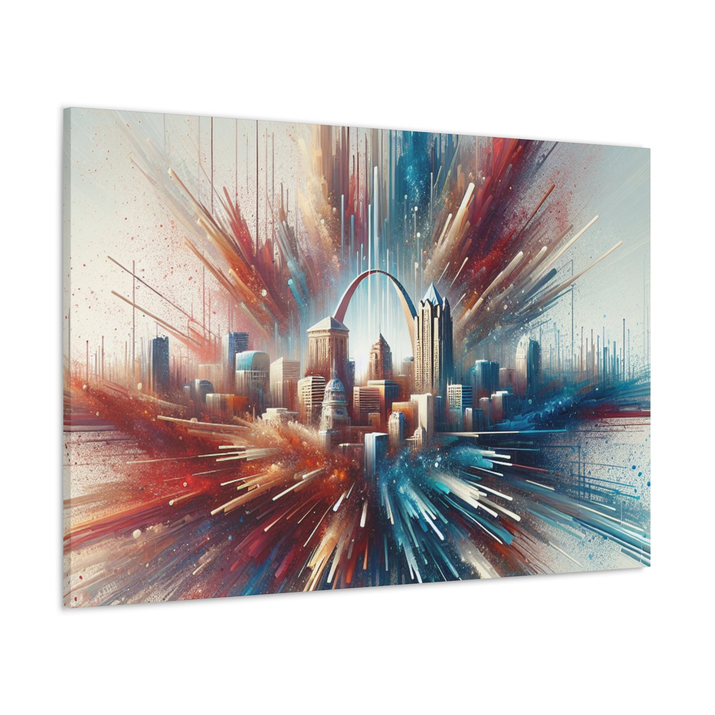 "Cityscape Serenade: Melting Horizons" - Canvas