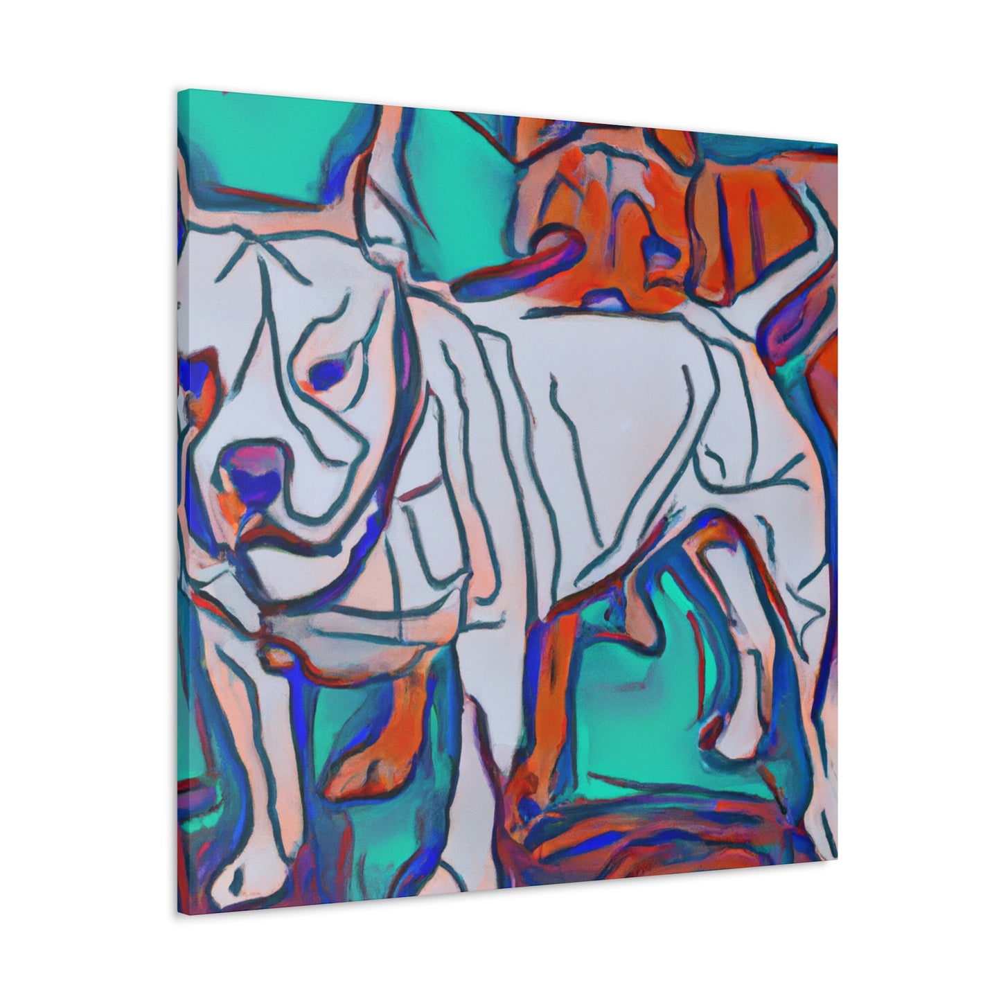 Pitbull Abstract Expressionism - Canvas