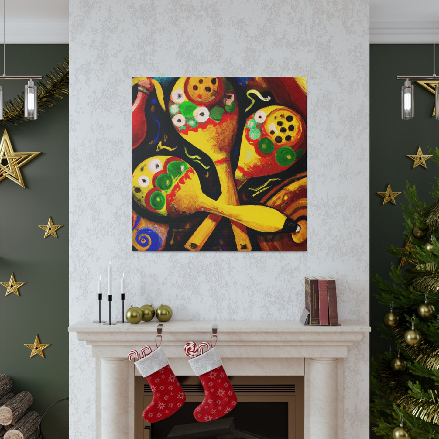 Mariachi's Joyful Maracas - Canvas