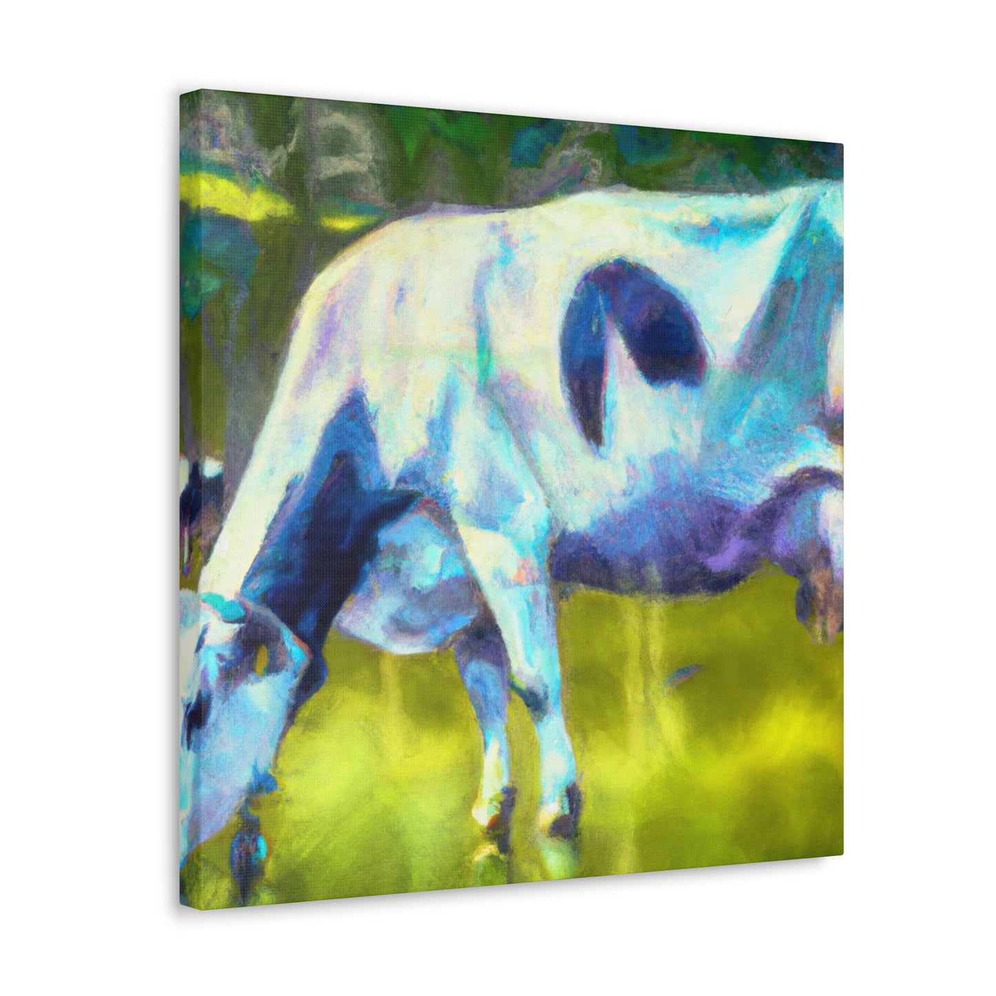 Mooing in Moonlight - Canvas