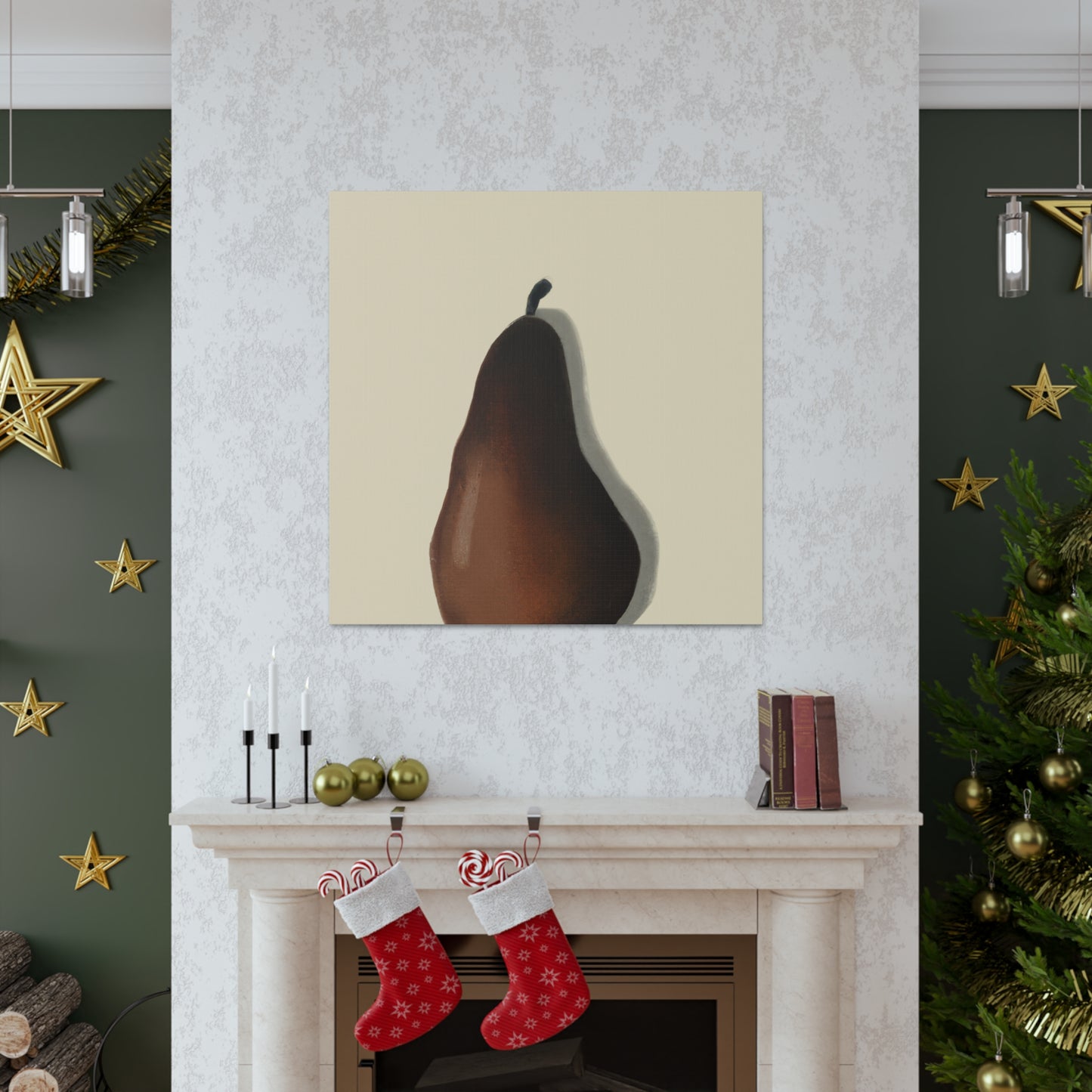 "Pear Minimalism Abstraction" - Canvas