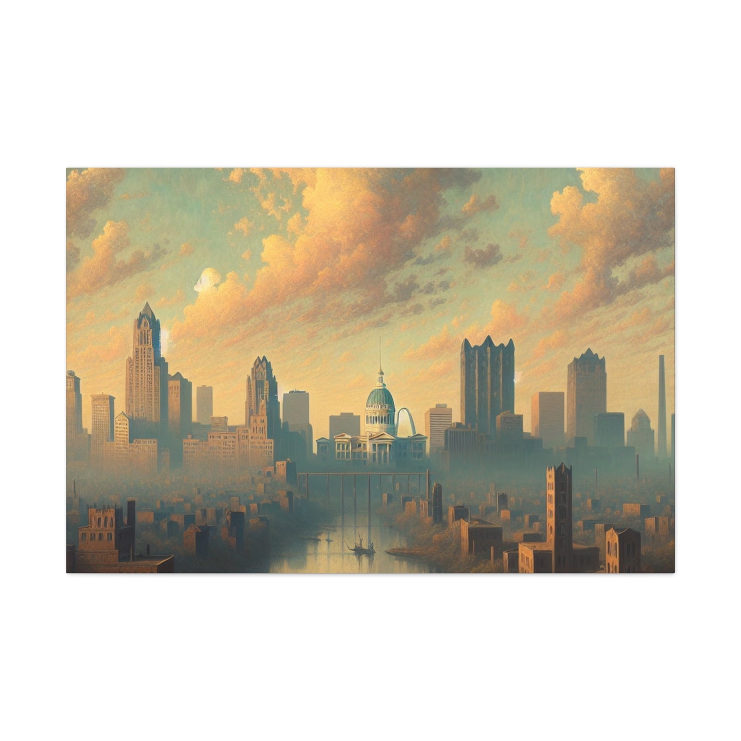 "Enigmatic City Symmetry" - Canvas