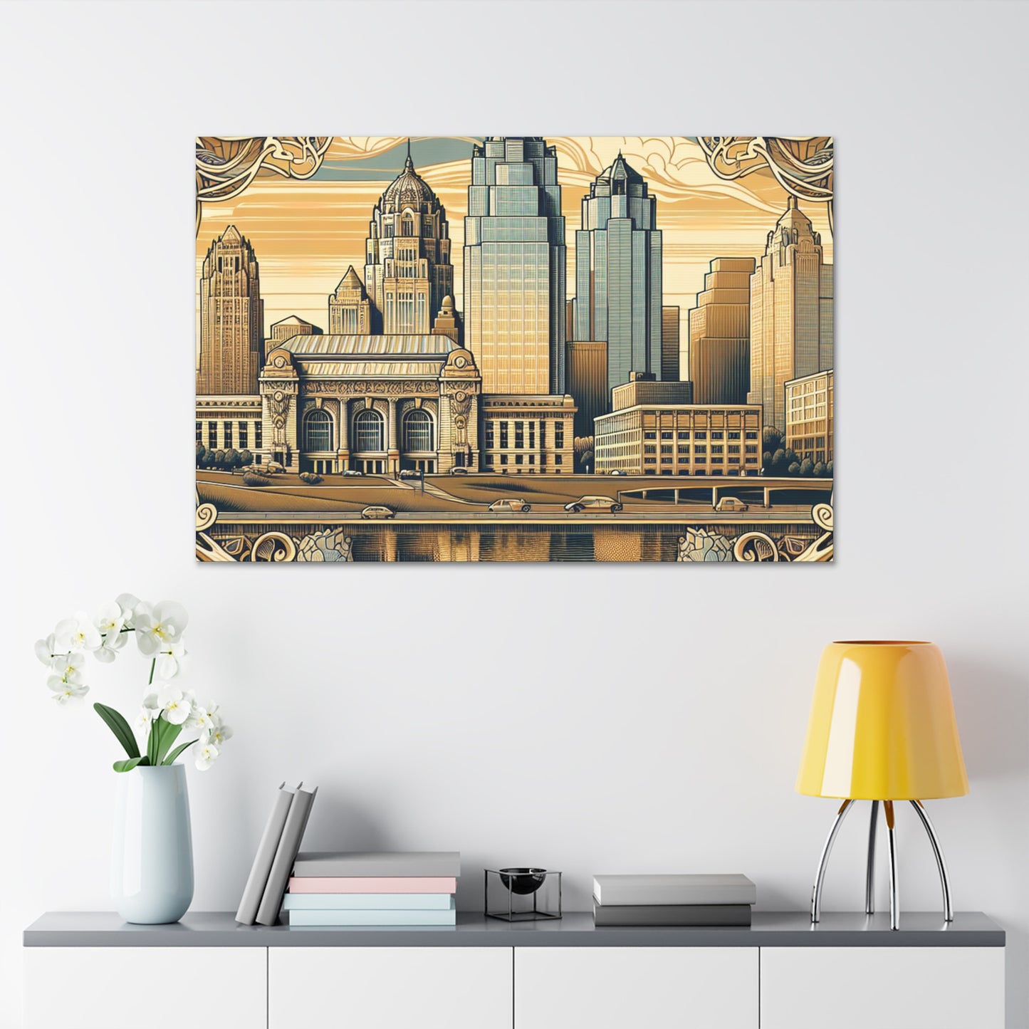 "Enchanting Prairie Metropolis" - Canvas