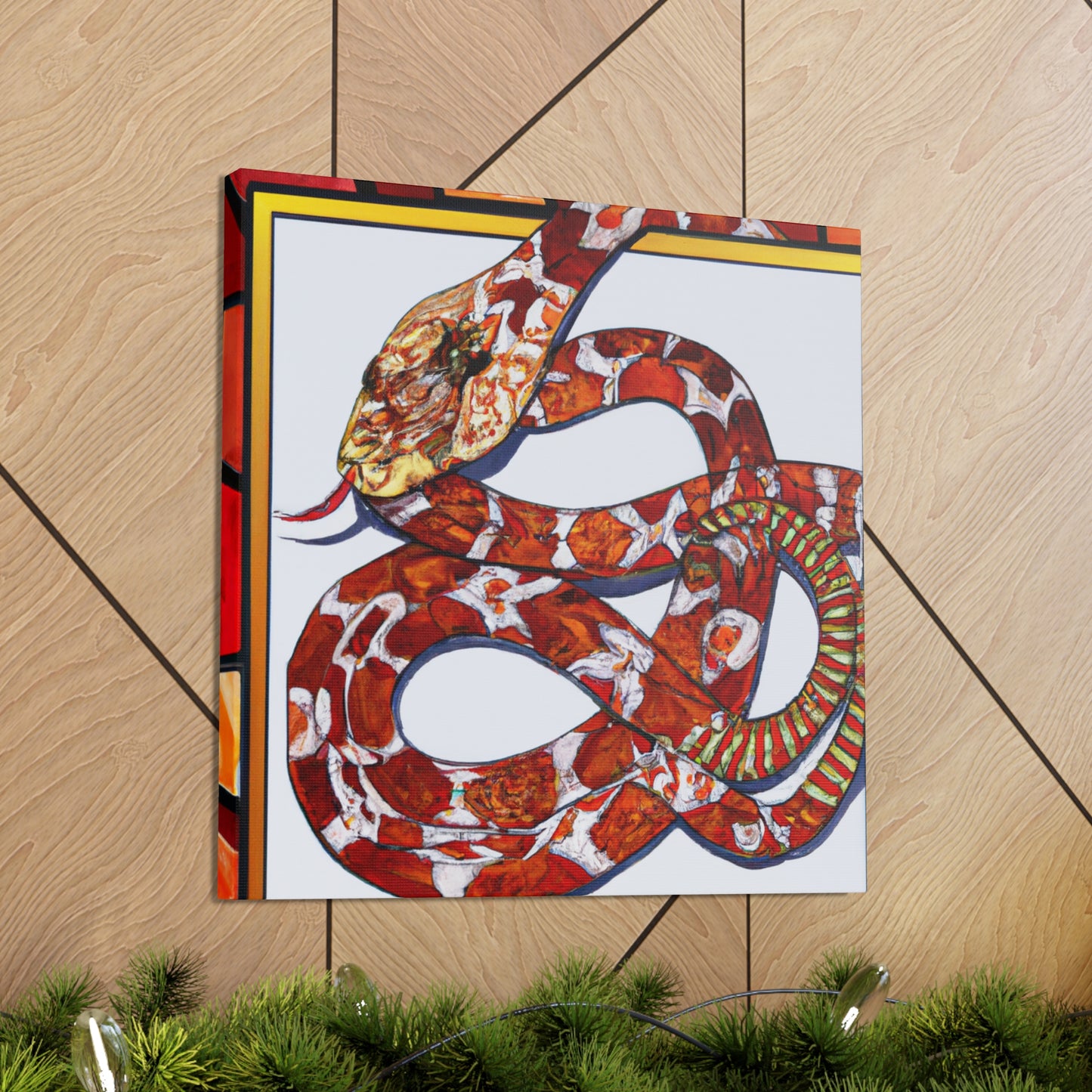 Corn Snake Abstract Art - Canvas