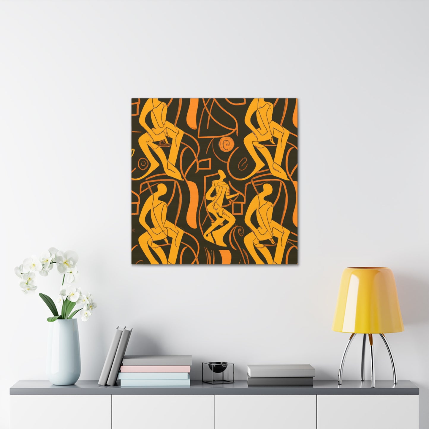 Basketball in Art Deco - Canvas