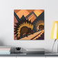 Porcupine in Art Deco - Canvas