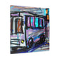 "Bus in Turbulent Motion" - Canvas