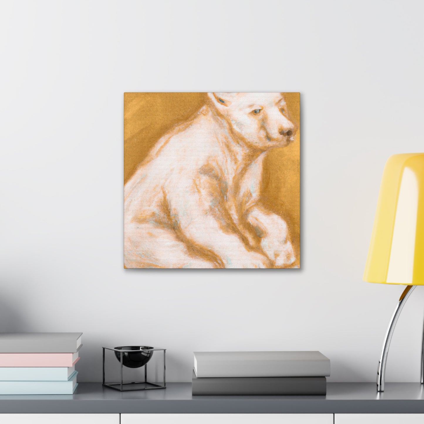 Polar Bear in Baroque. - Canvas