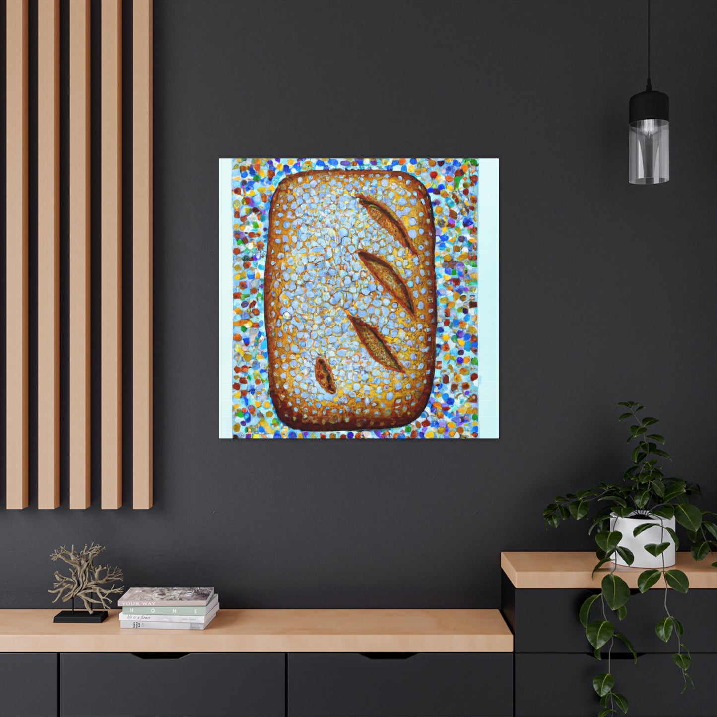 "Bread's Pointillist Painting - Canvas