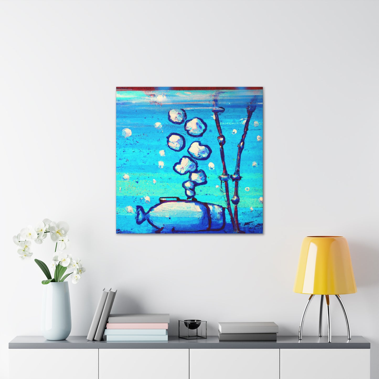 Reef in Ocean Blues - Canvas