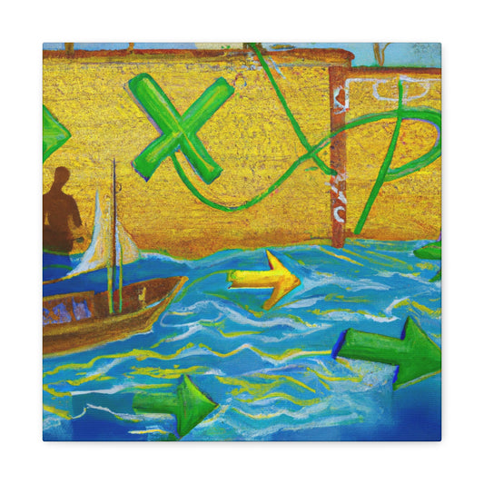 "Sailor's Nautical Chart" - Canvas