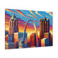 "Colorful Gateway City Splendor" - Canvas