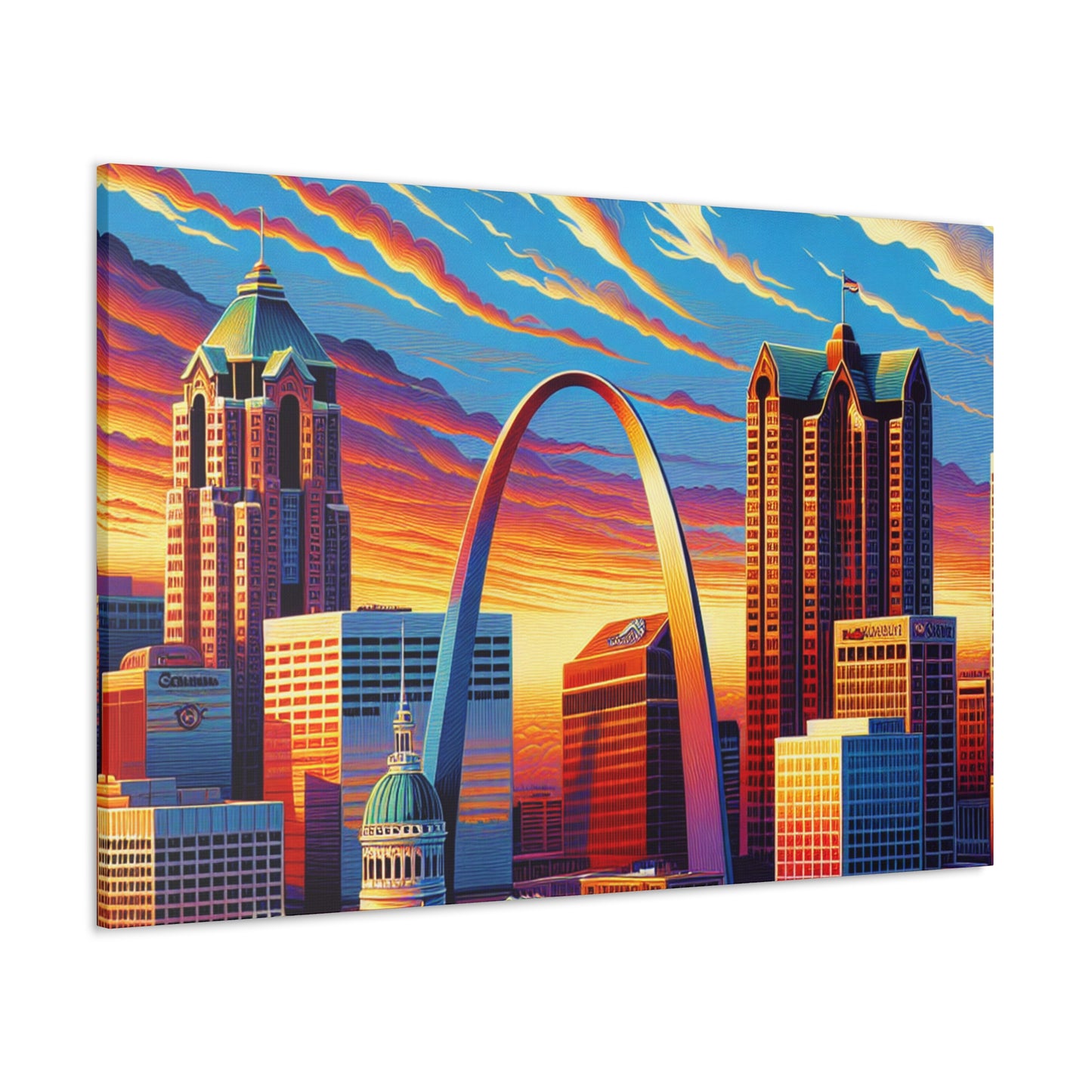 "Colorful Gateway City Splendor" - Canvas