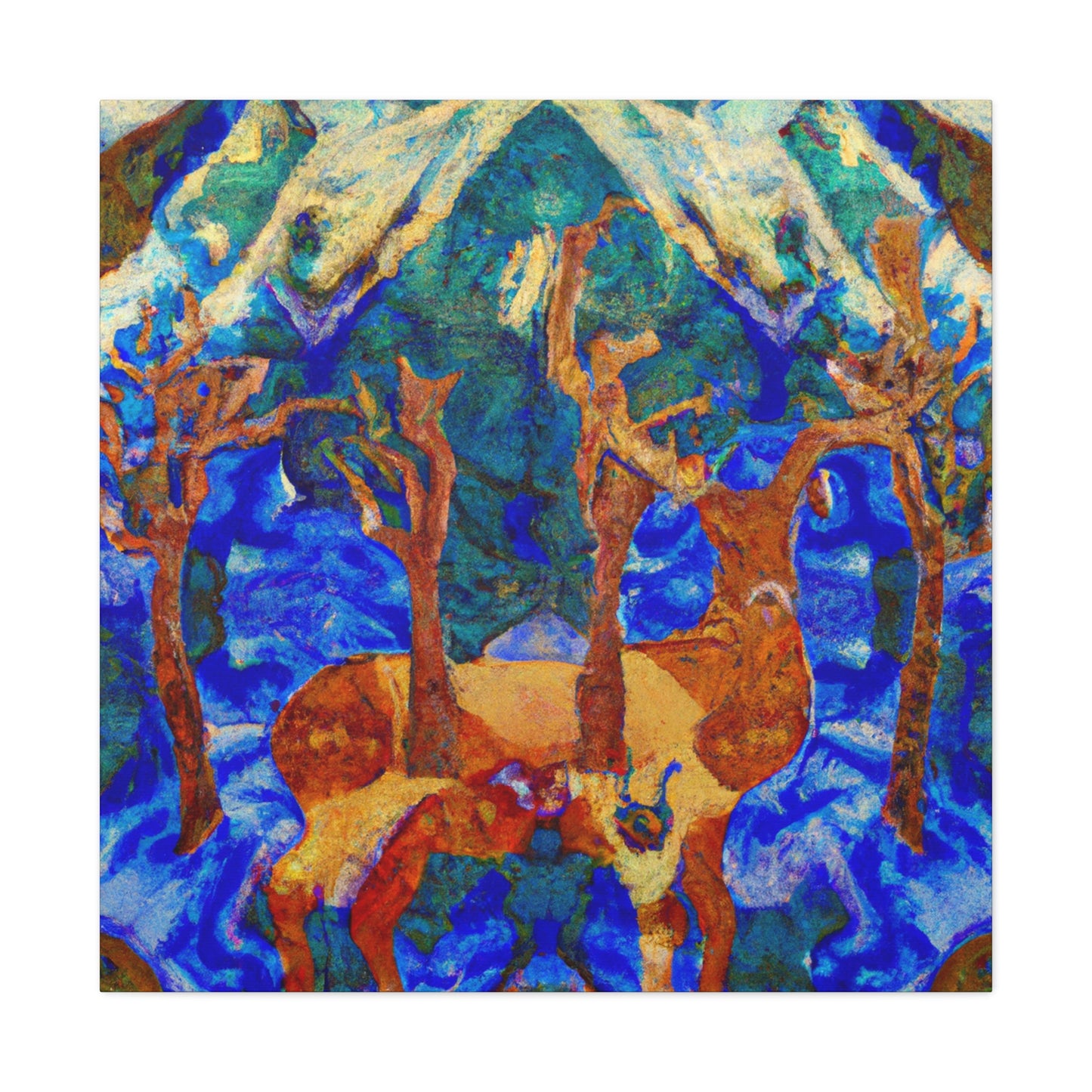 Deer amid Impressionism - Canvas