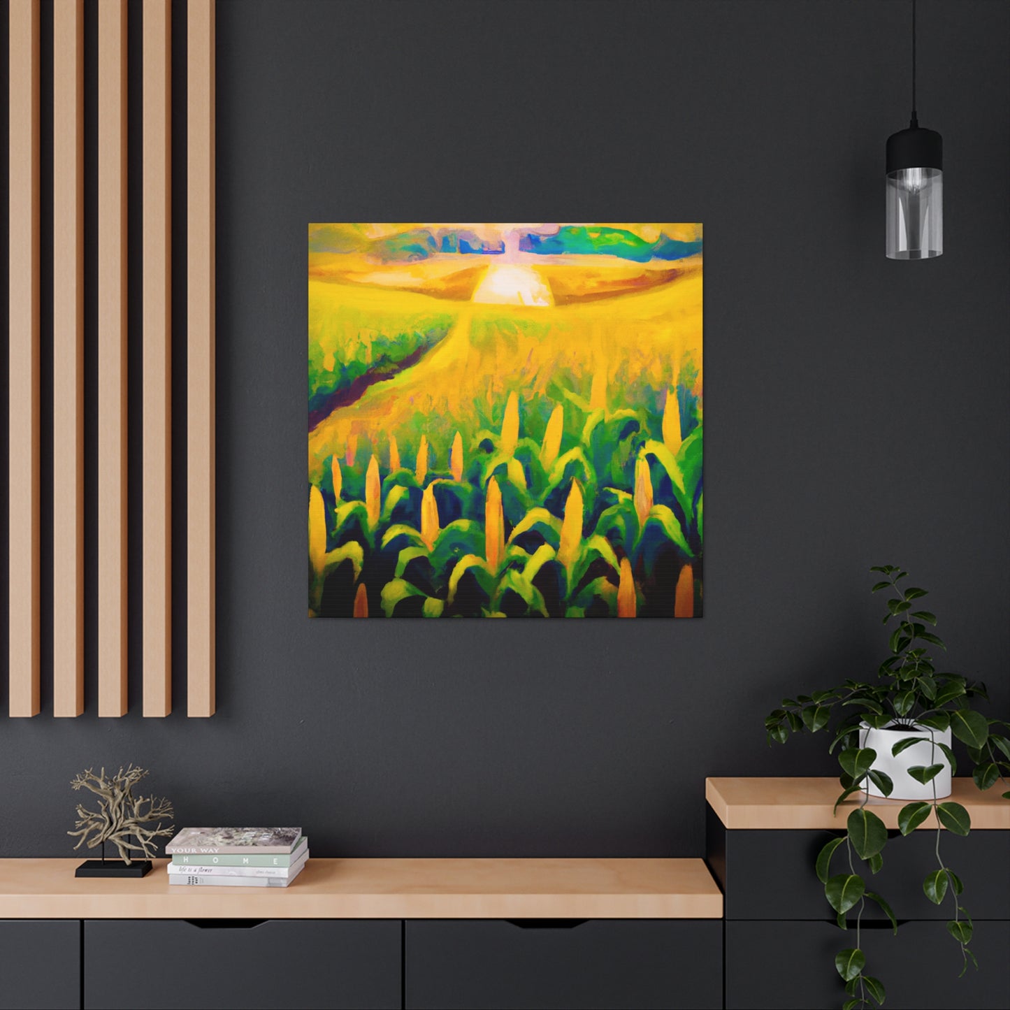 "Corn Field in Moonlight" - Canvas