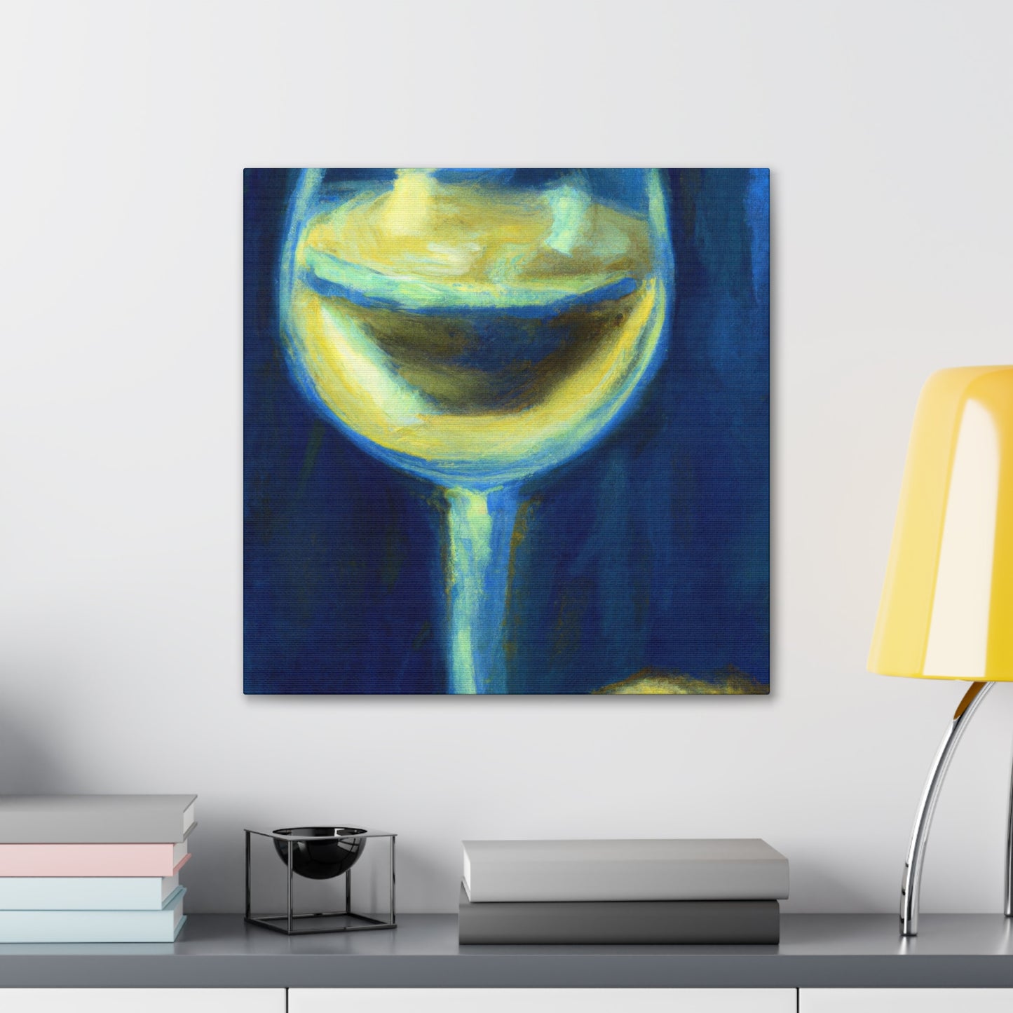 "Wineglass Reflections Impression" - Canvas