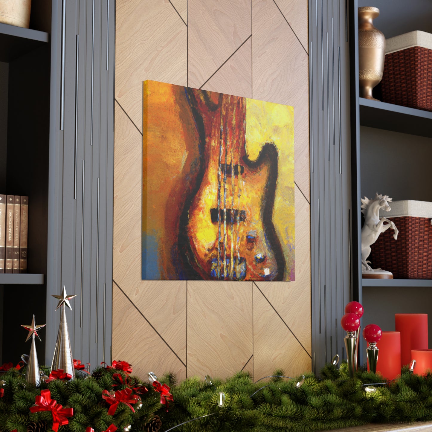 "Bass Guitar Impressionism" - Canvas