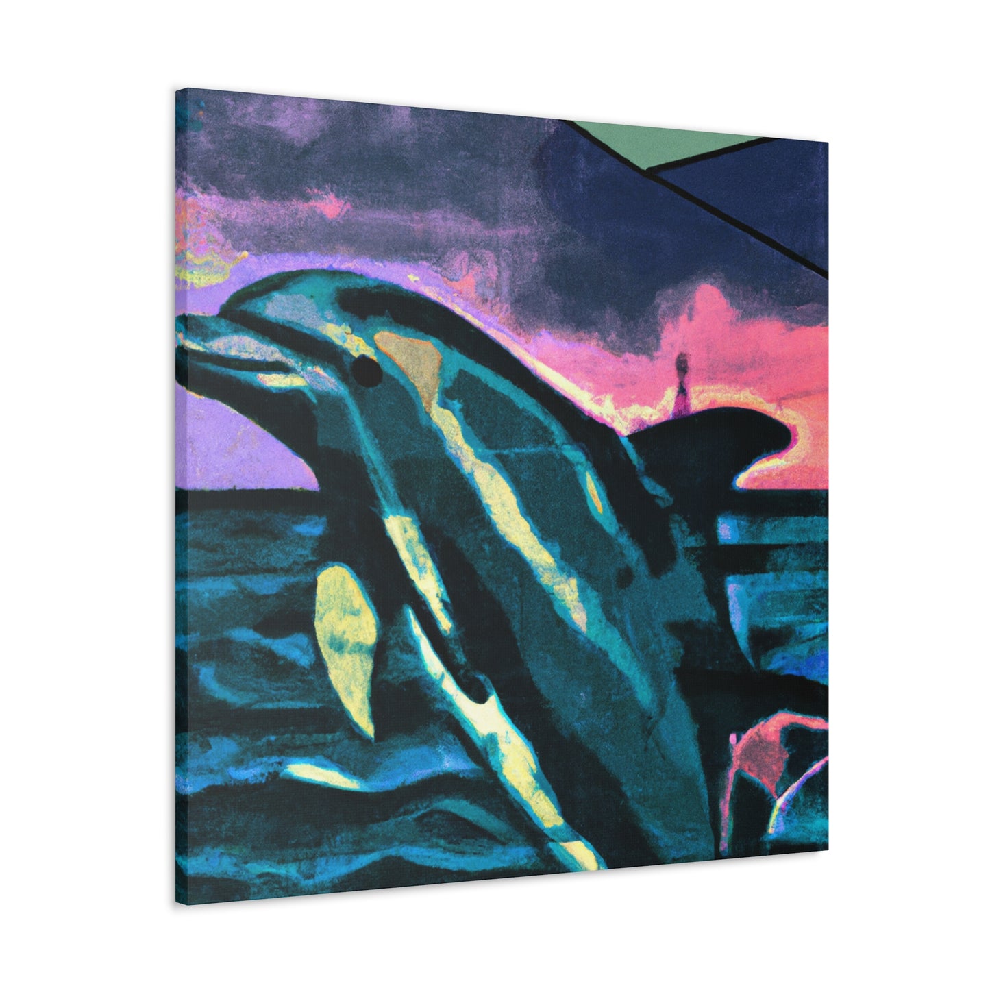 Dolphin in Pop Art - Canvas