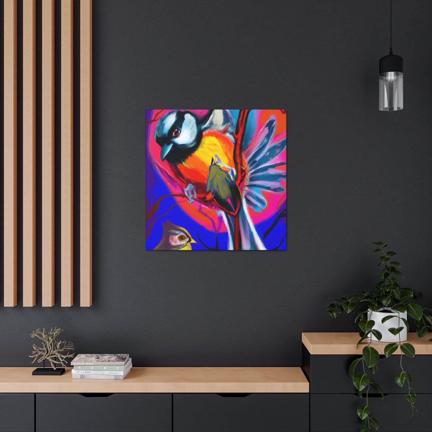 "Tufted Titmouse Dreamscape" - Canvas