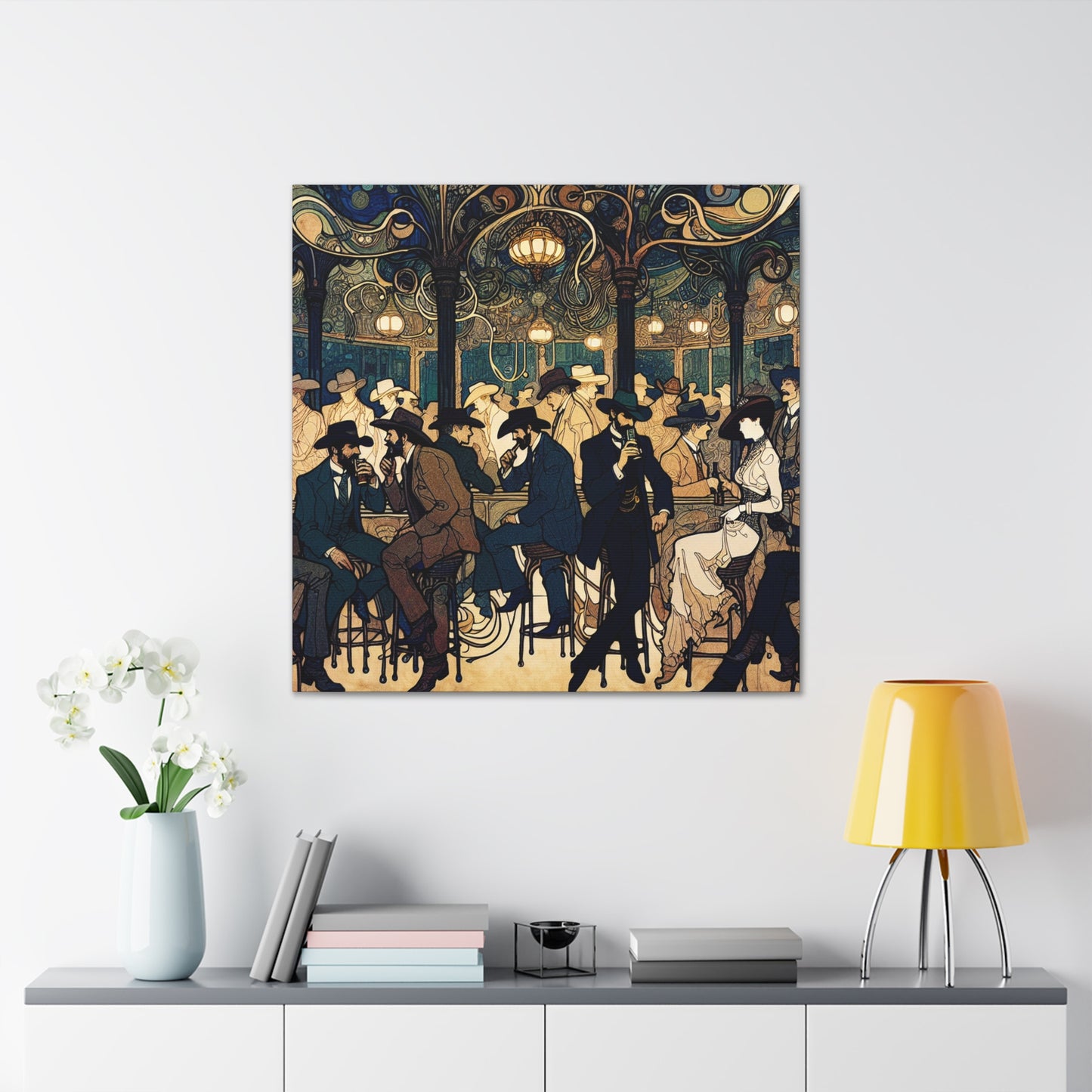 "Equine Saloon Serenade" - Canvas