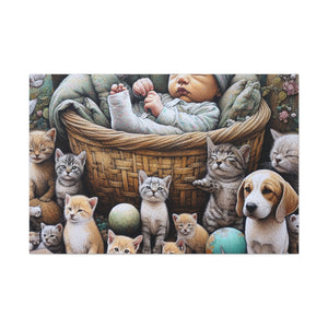 Whimsical Pet Mischief - Canvas