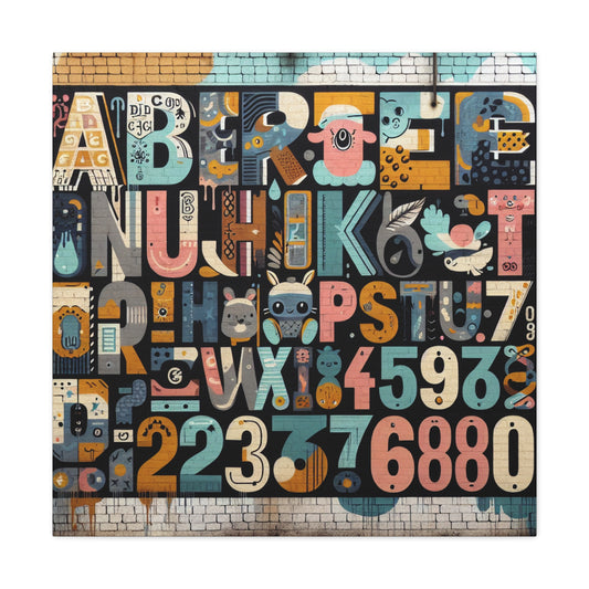 "Whimsical Typography Delight" - Canvas