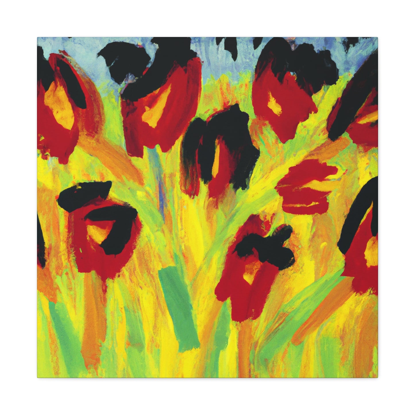 Tulips Abandoned Expressionism - Canvas