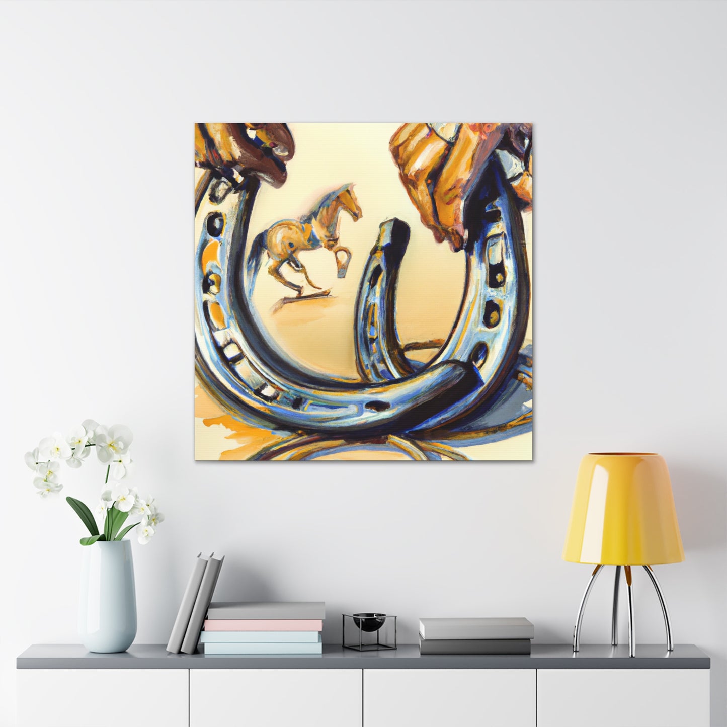 "Lucky Charms Horseshoe" - Canvas