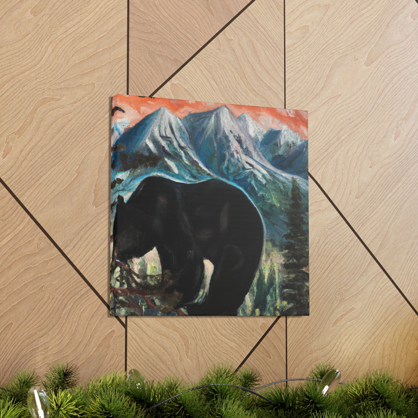 "Black Bear Unfathomable" - Canvas