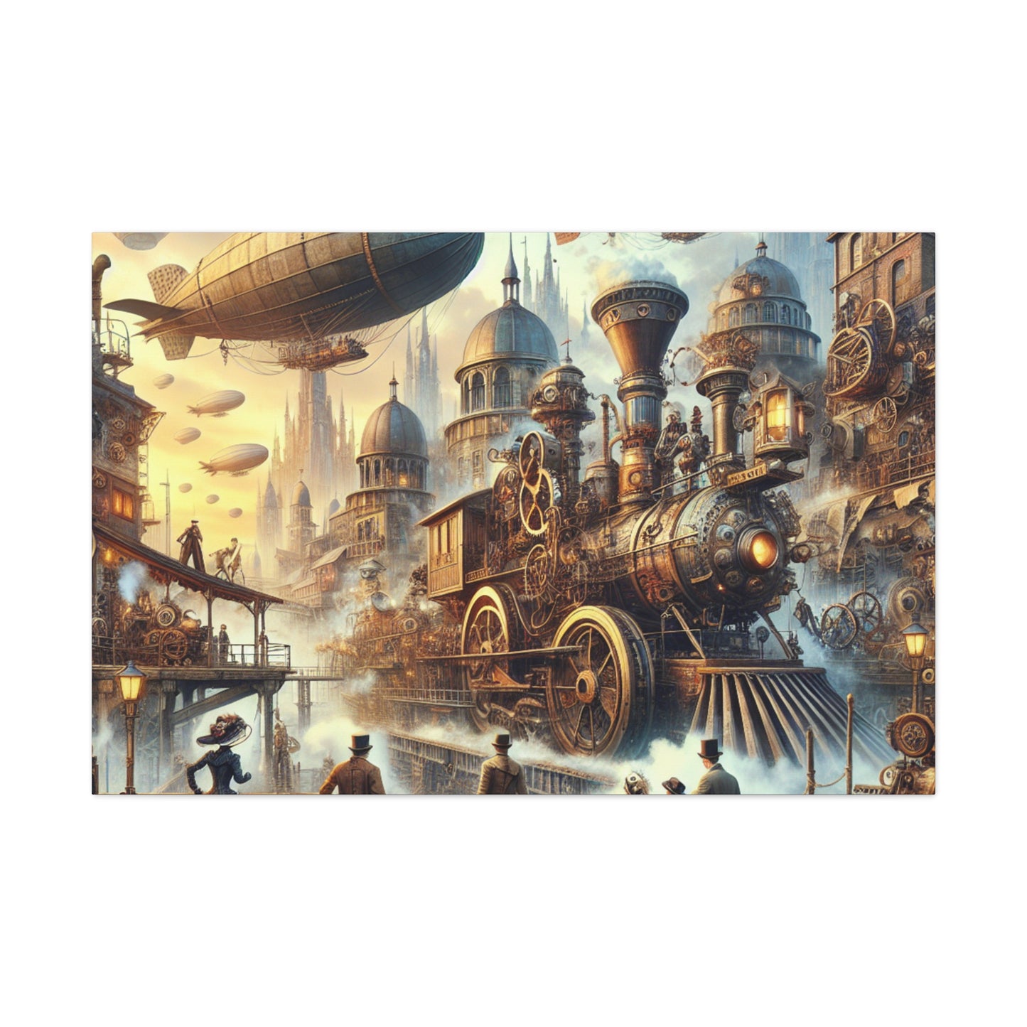 "Mechanical Dreamscape Voyage" - Canvas