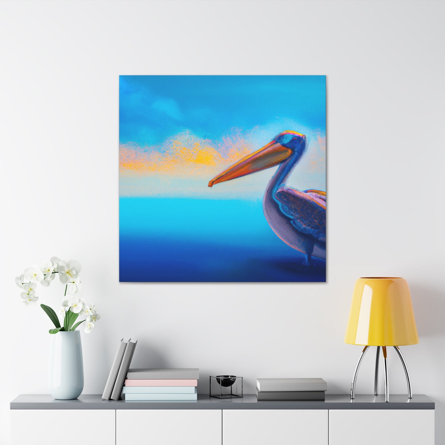 Pelican in the Skies - Canvas