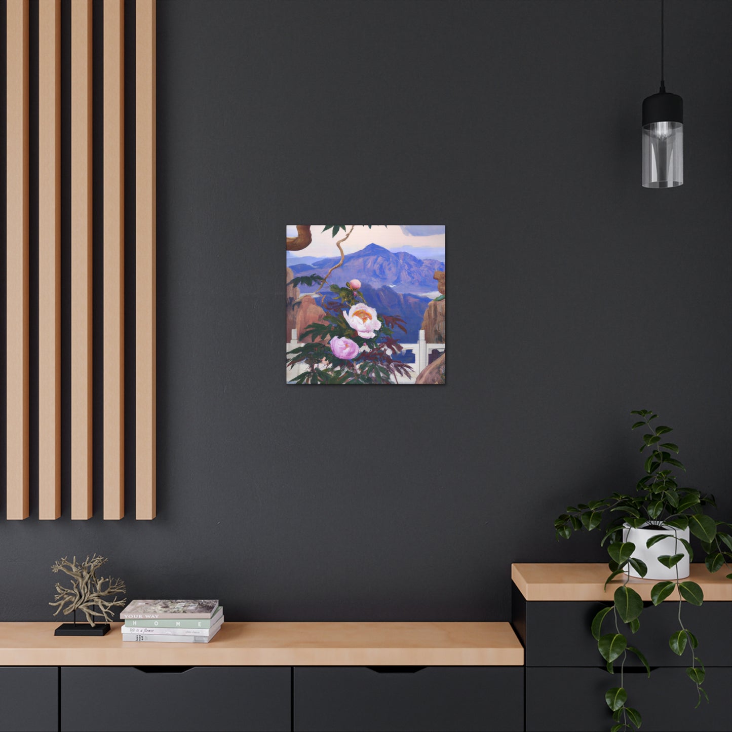 "Peony Petals in Deco" - Canvas