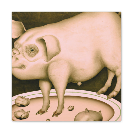 Pig with Grandeur. - Canvas