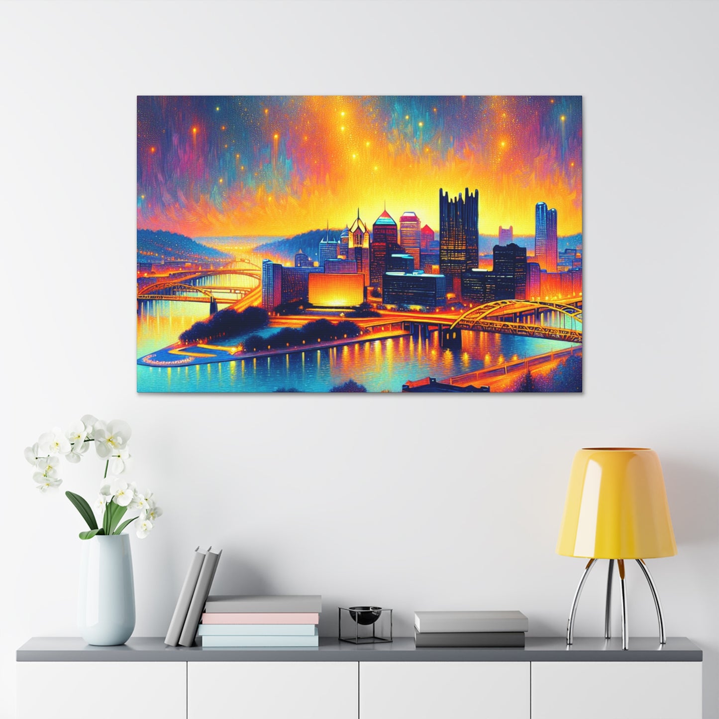 Steel City's Majestic Horizon - Canvas