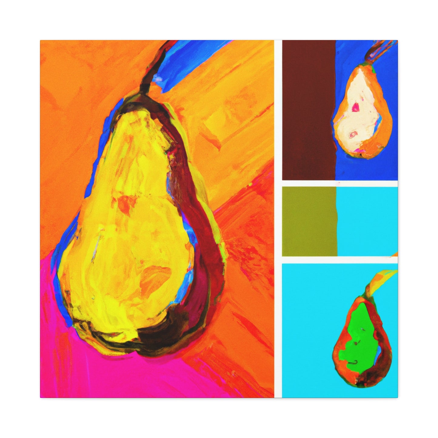 "Pear in Pop Art". - Canvas