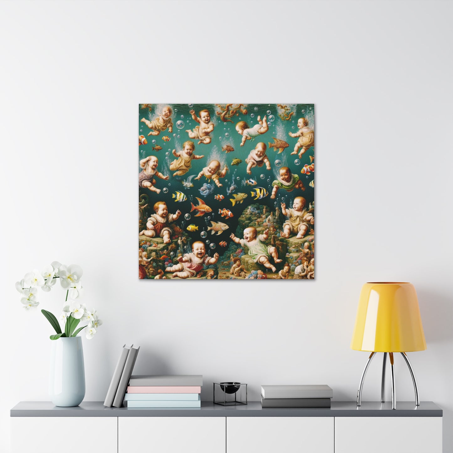 Whimsical Aquatic Melodies - Canvas