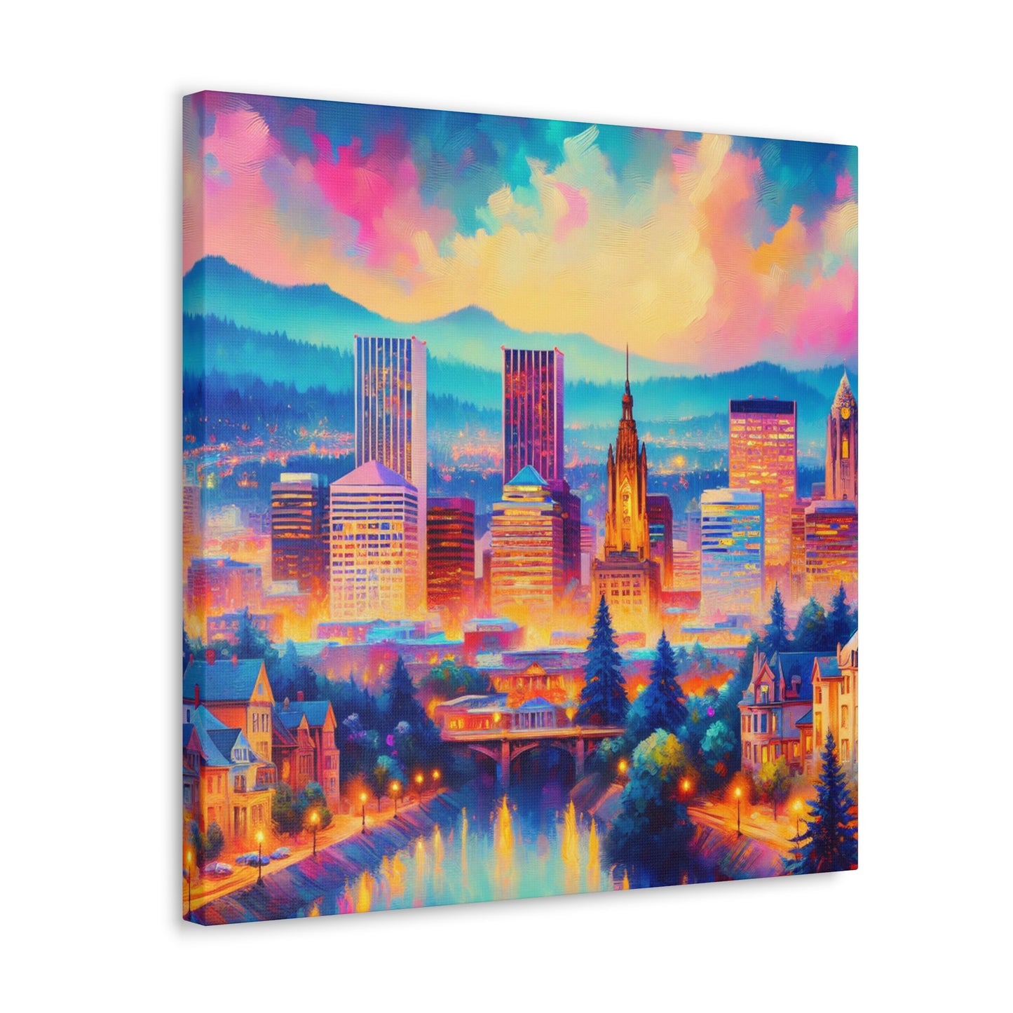 "Pristine Rhododendrons of Portland" - Canvas