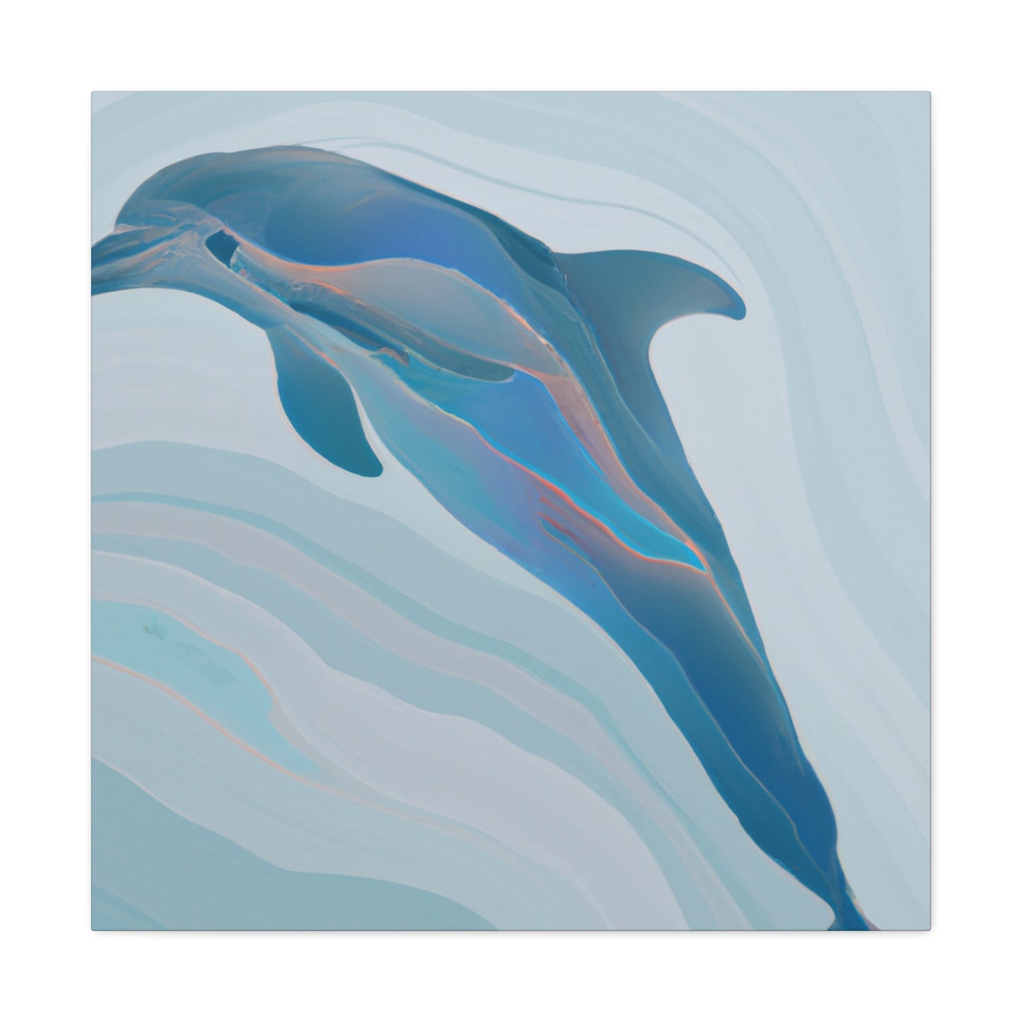 Dolphin's Playful Joy - Canvas