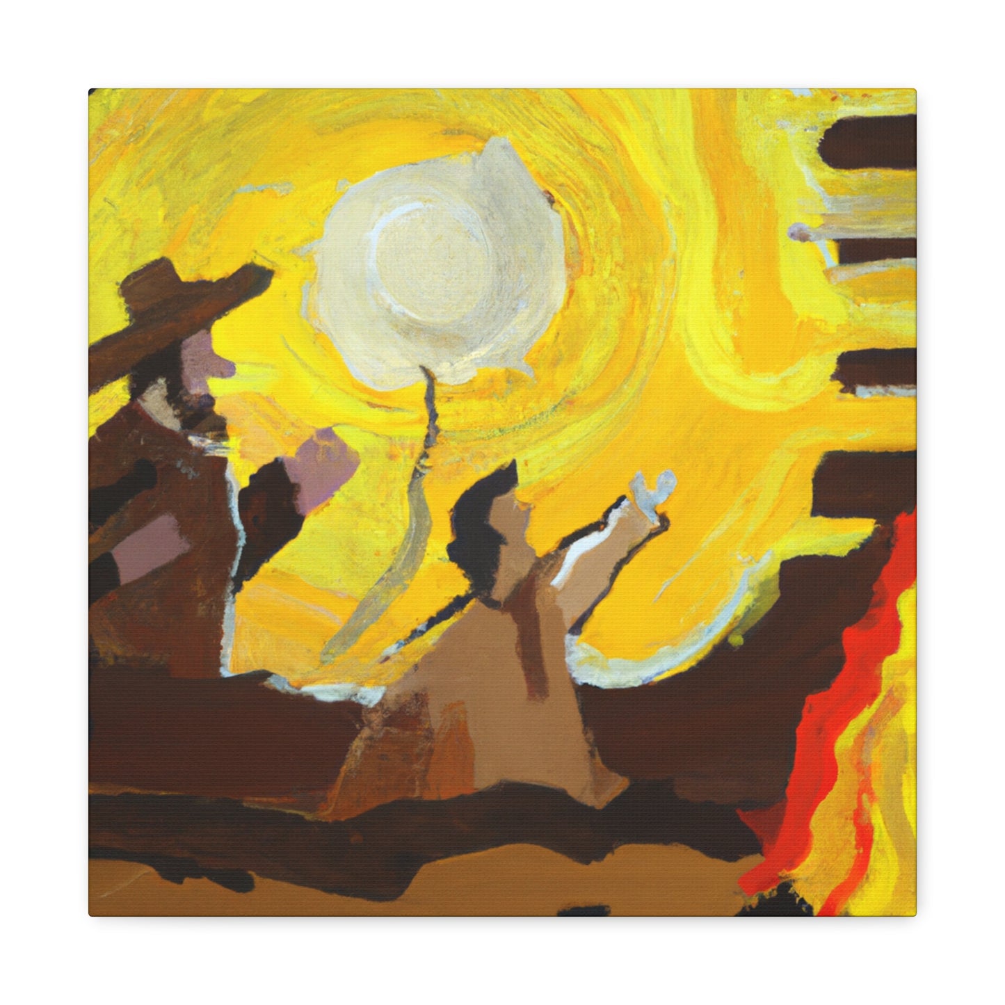 Campfire in the Night - Canvas