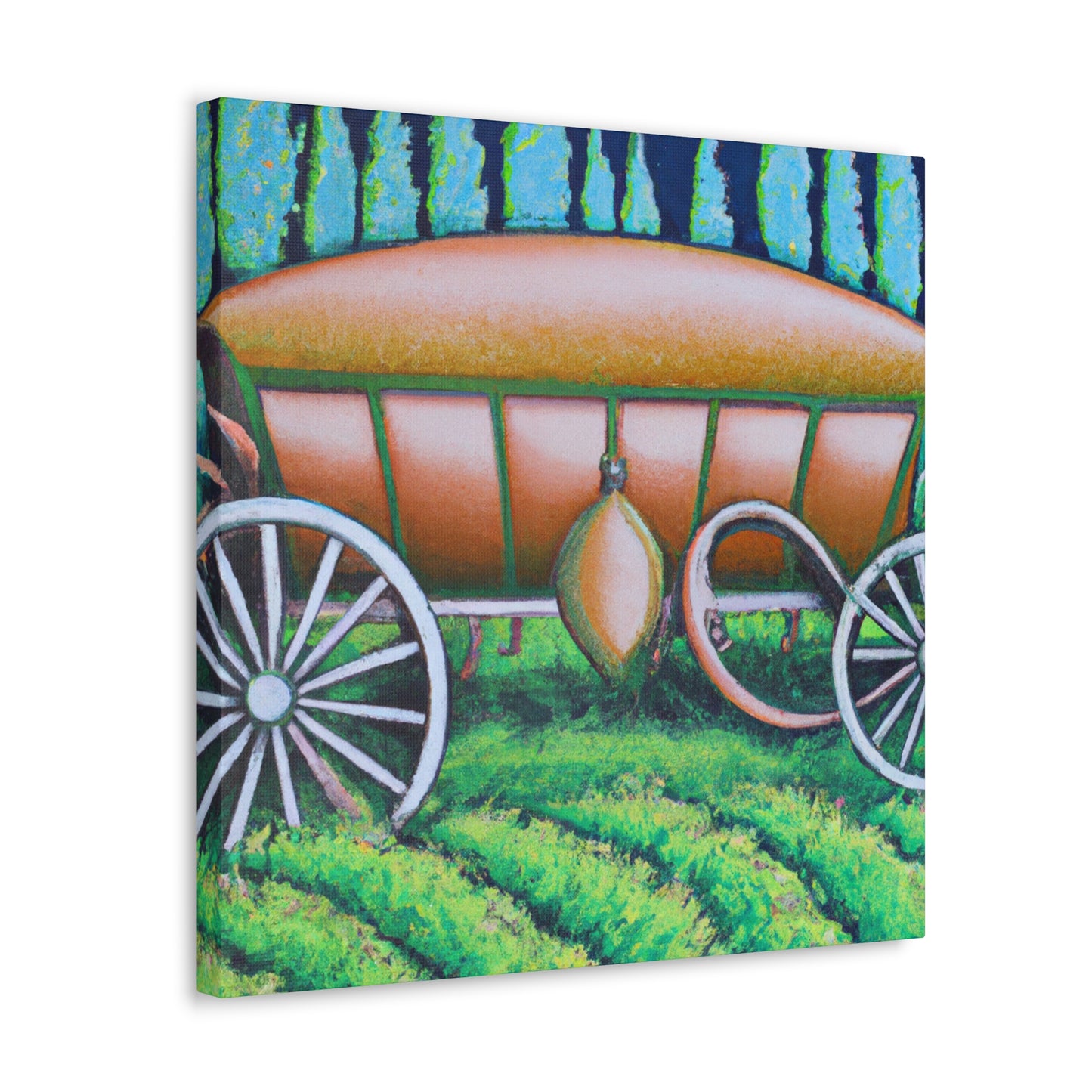 "Hay Wagon in Bloom" - Canvas