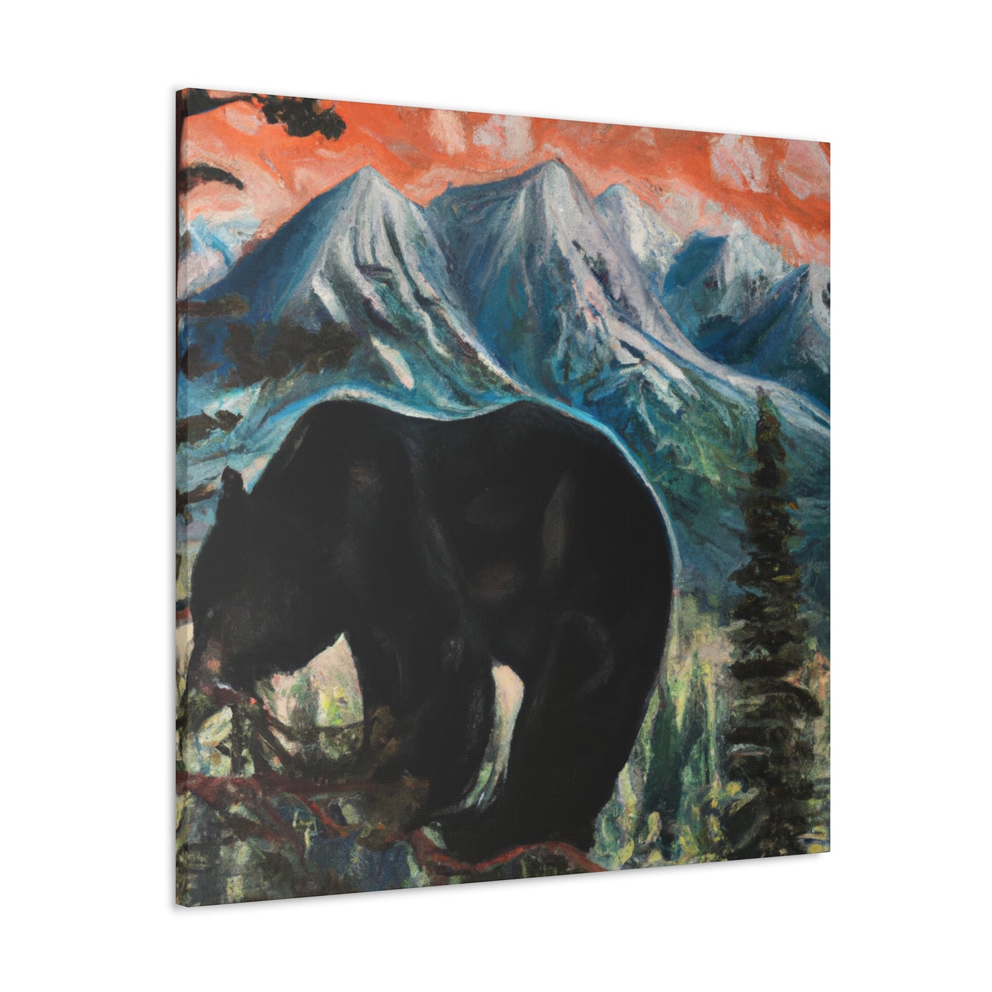 "Black Bear Unfathomable" - Canvas