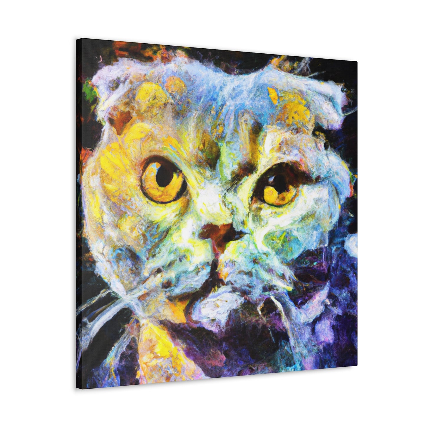 Scottish Fold Impasto - Canvas