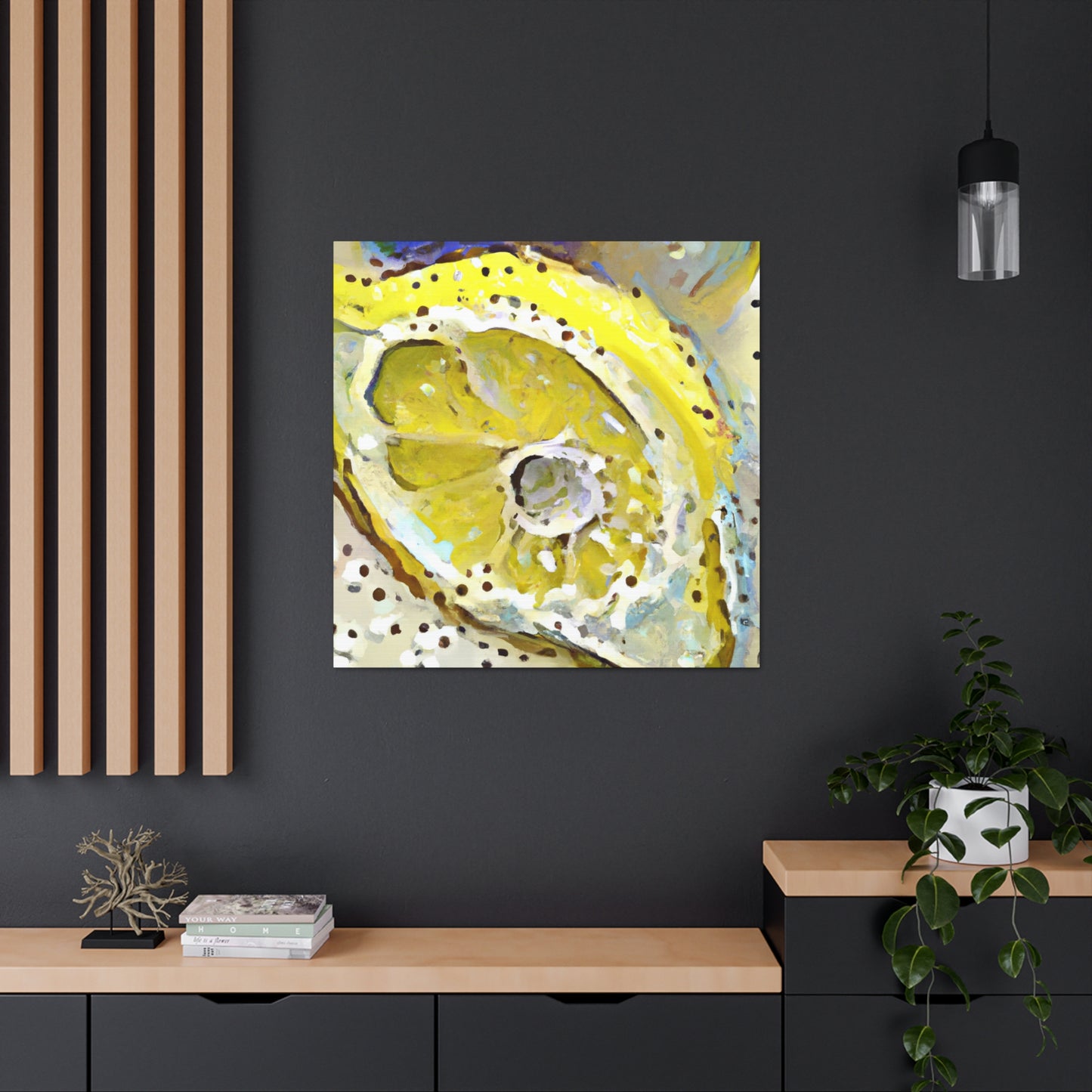 Lemon Zen Abstraction - Canvas