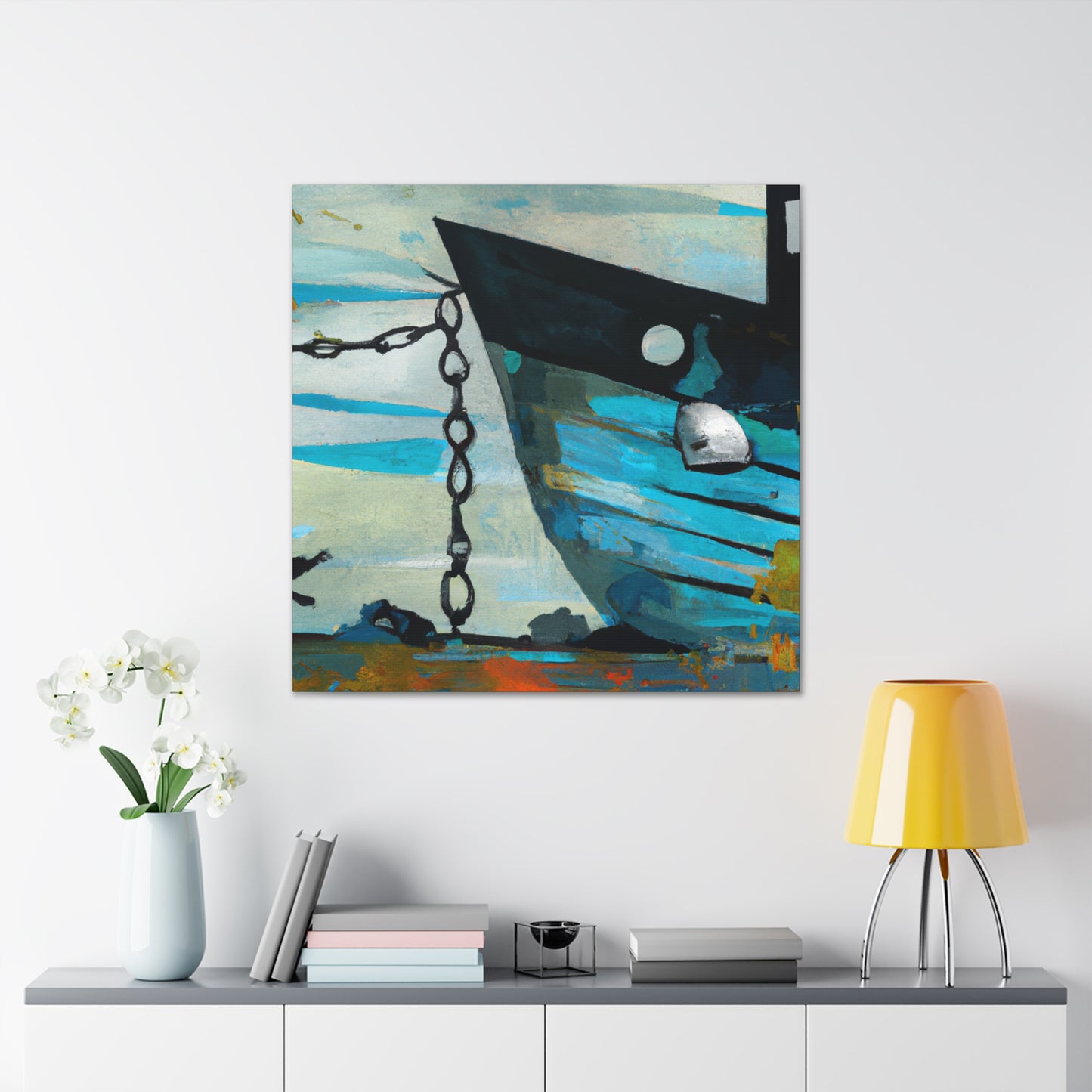 Fishing Boats At Sea - Canvas