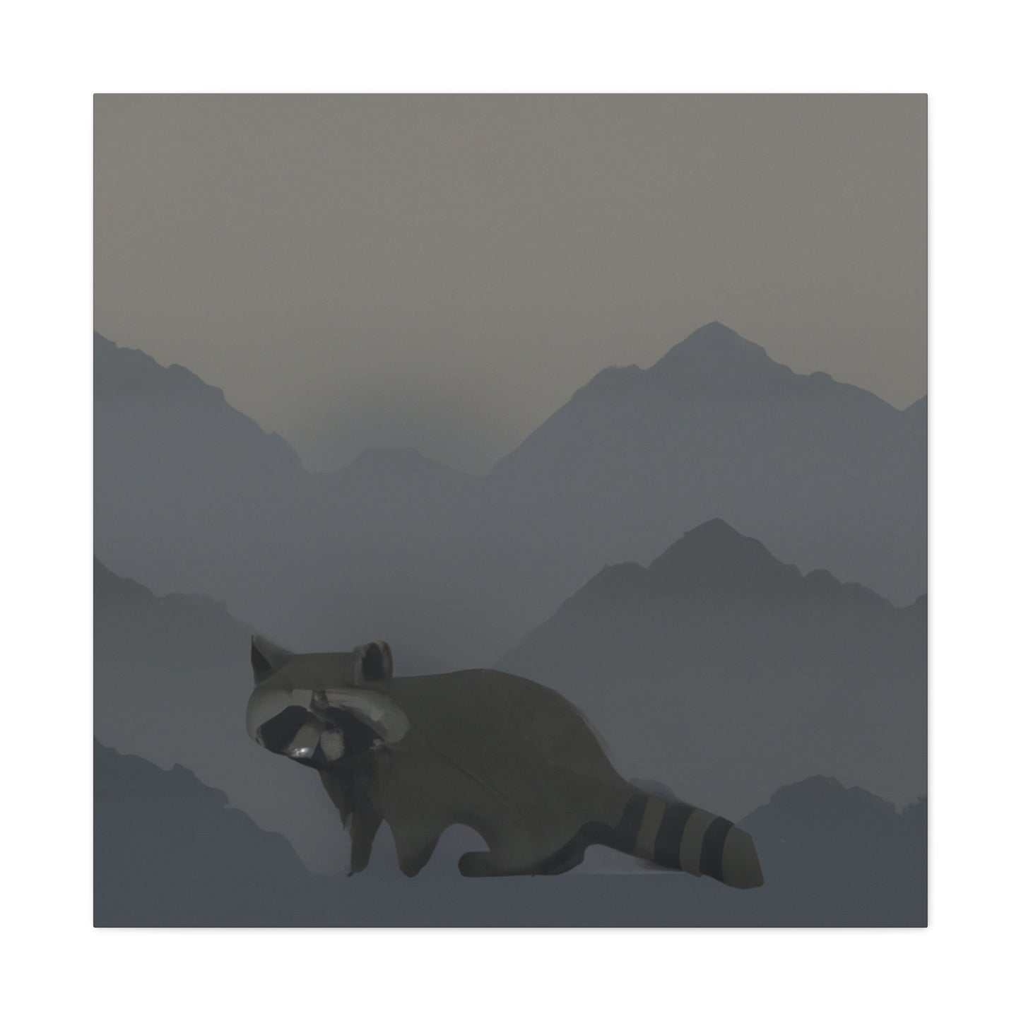 Raccoon in Contemplation - Canvas