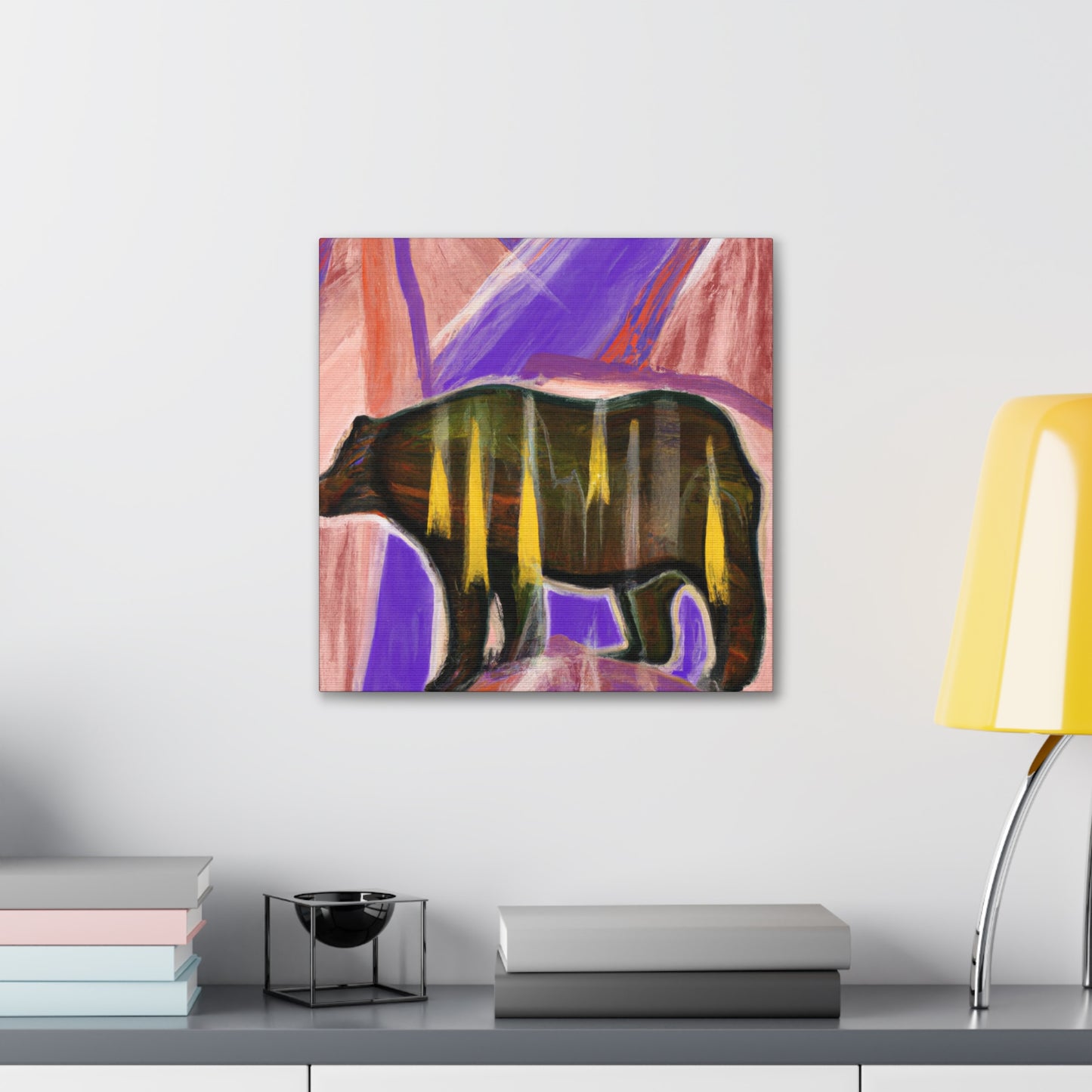 "Brown Bear and Glamour" - Canvas