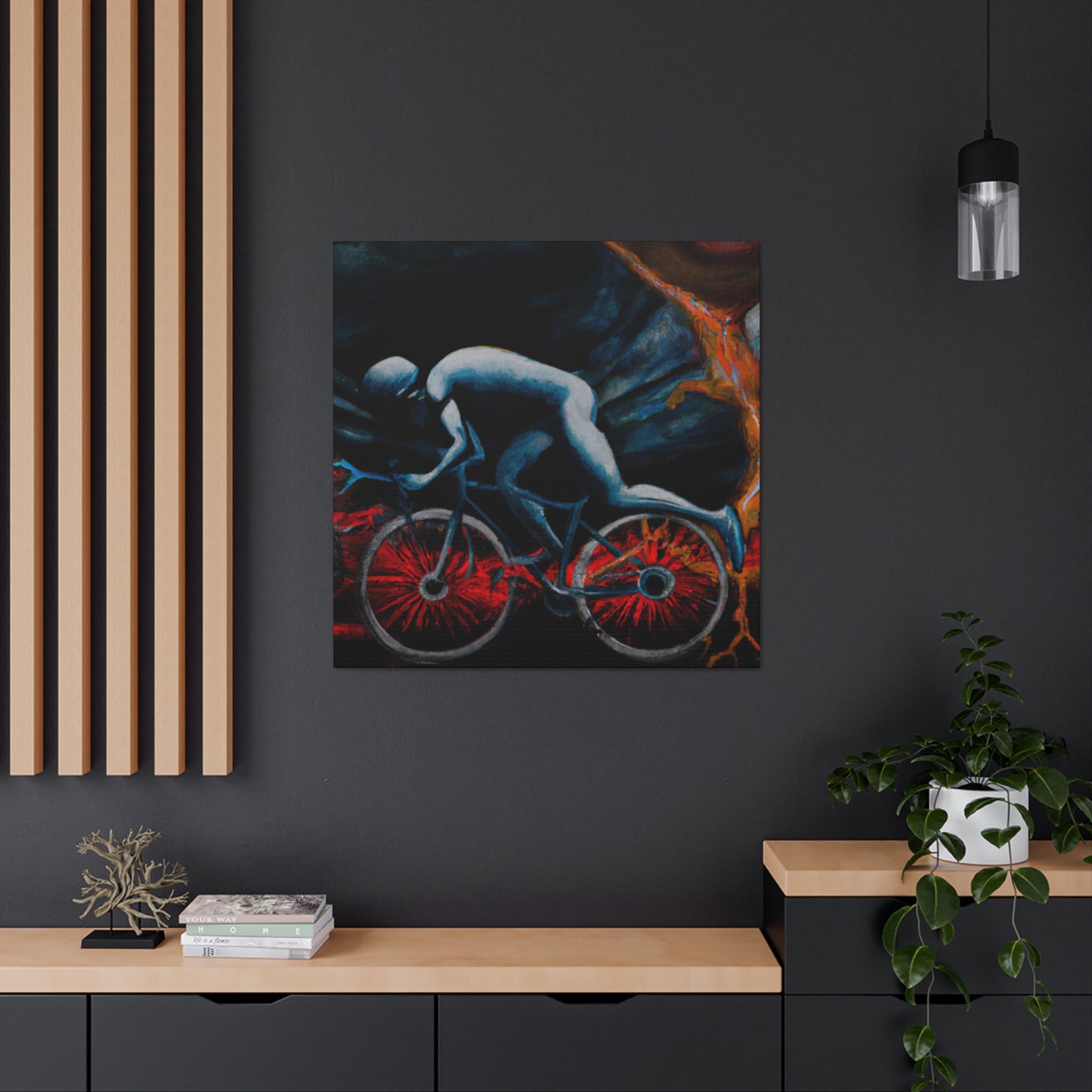 "Biking Through Dreamspace" - Canvas