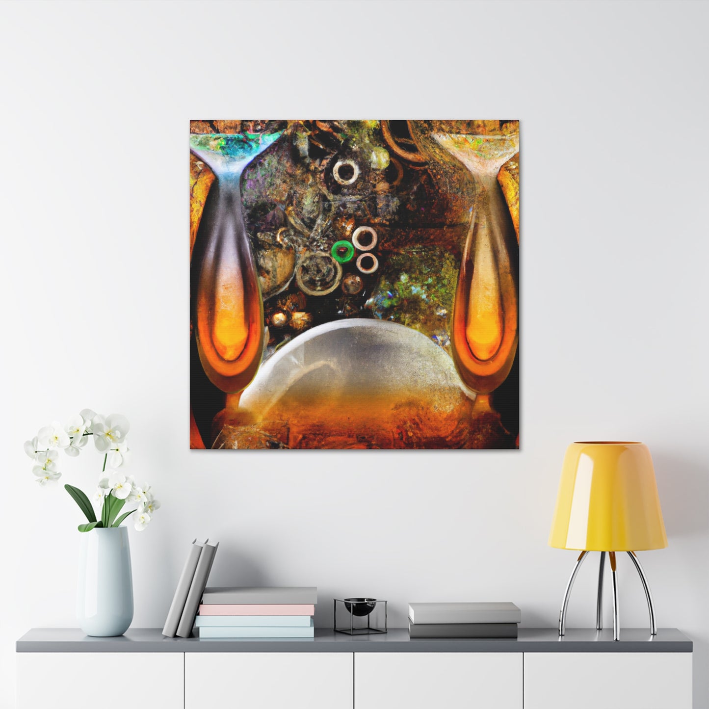 "Boozy Steampunk Bacchanal" - Canvas