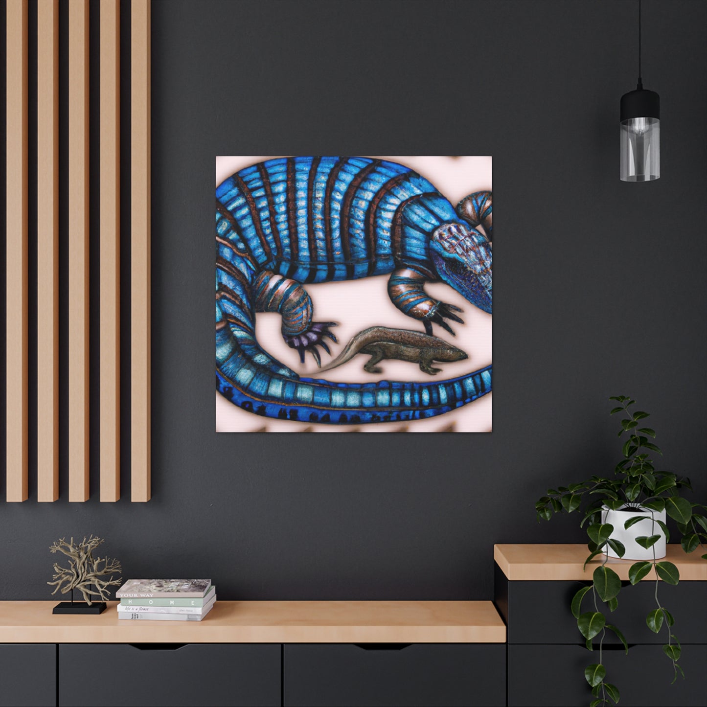 "Blue-tongued Skink Rendering" - Canvas