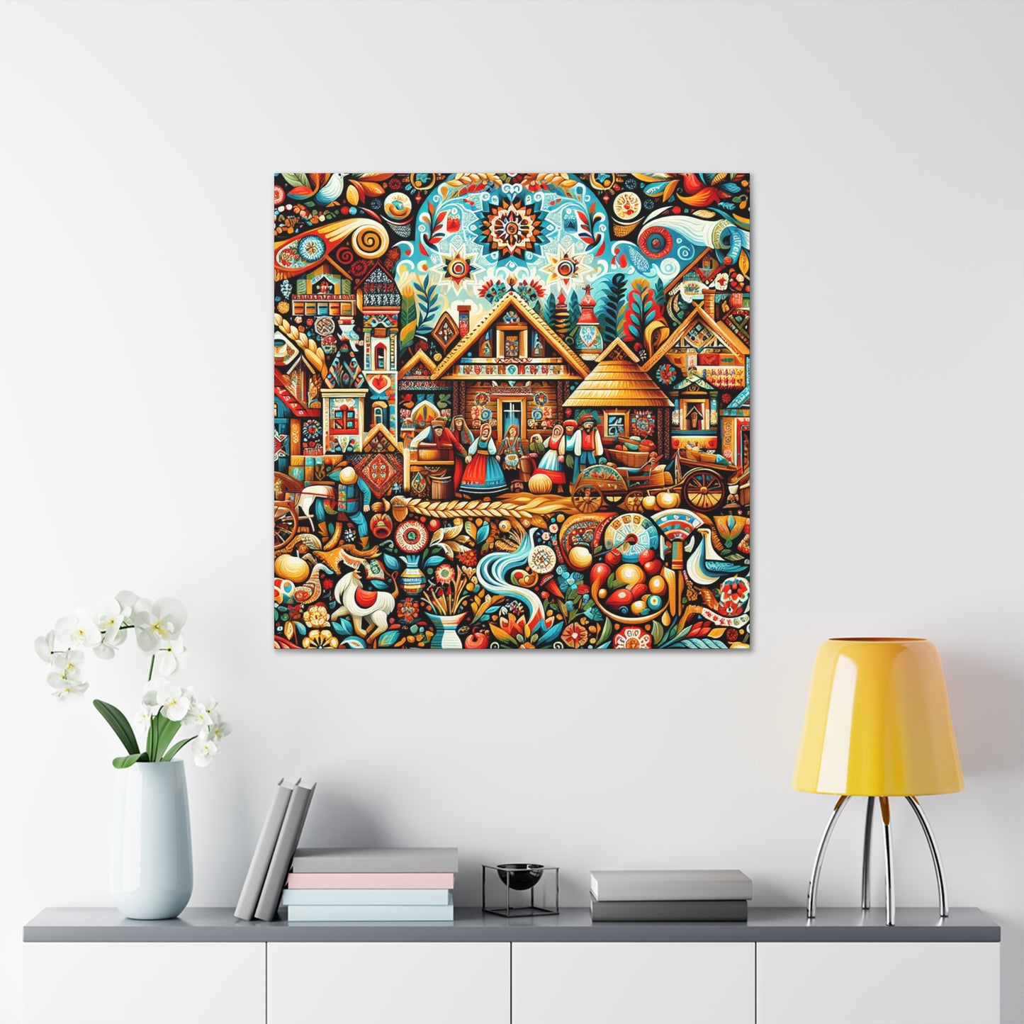 Whimsical Tapestry of Time - Canvas